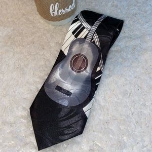 Steve‎ Harris guitar and piano musical necktie
